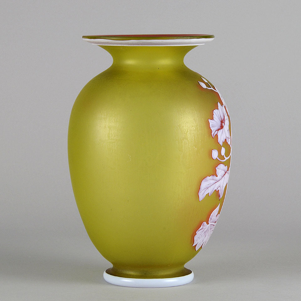 Thomas Webb Butterfly Vase