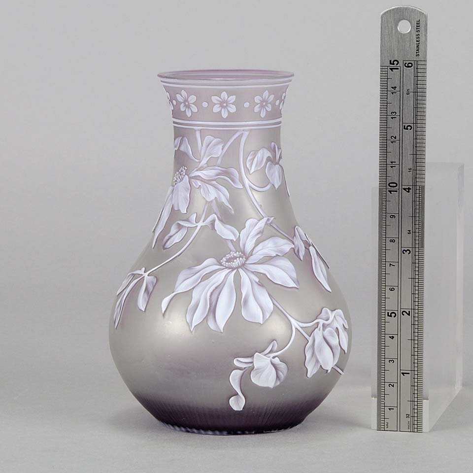 Thomas Webb Lilac Cameo Vase
