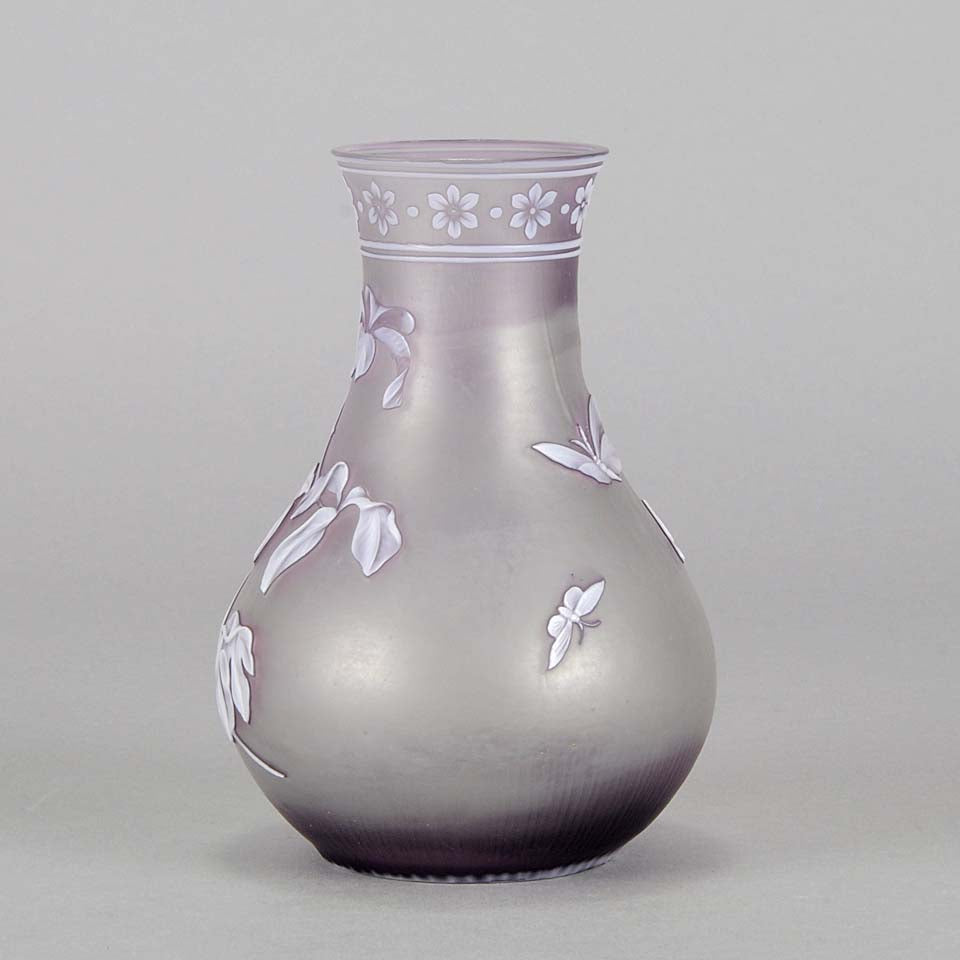 Thomas Webb Lilac Cameo Vase