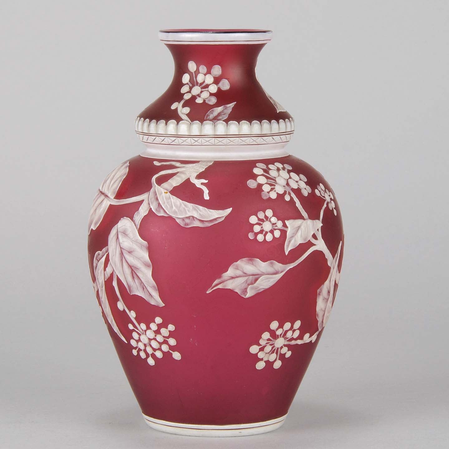 Thomas Webb Red Flower Vase