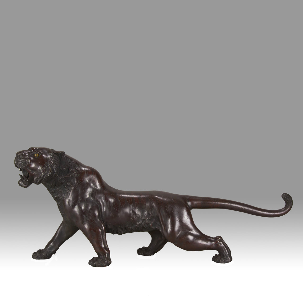 Japanese Bronze "Walking Tiger"