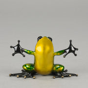 Tim Cotterill Hug - A vibrant limited edition bronze study of a frog balancing on its hind with its frog legs outstretched as if its welcoming a hug - Hickmet Fine Arts