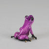 Berry An attractive limited edition bronze study of a purple frog in a seated position exhibiting very fine bright enamel colours by Tim Cotterill - Hickmet Fine Arts
