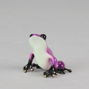 Berry An attractive limited edition bronze study of a purple frog in a seated position exhibiting very fine bright enamel colours by Tim Cotterill - Hickmet Fine Arts