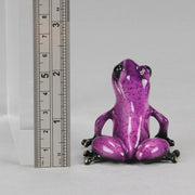 Berry An attractive limited edition bronze study of a purple frog in a seated position exhibiting very fine bright enamel colours by Tim Cotterill - Hickmet Fine Arts