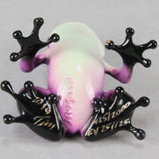 Berry An attractive limited edition bronze study of a purple frog in a seated position exhibiting very fine bright enamel colours by Tim Cotterill - Hickmet Fine Arts