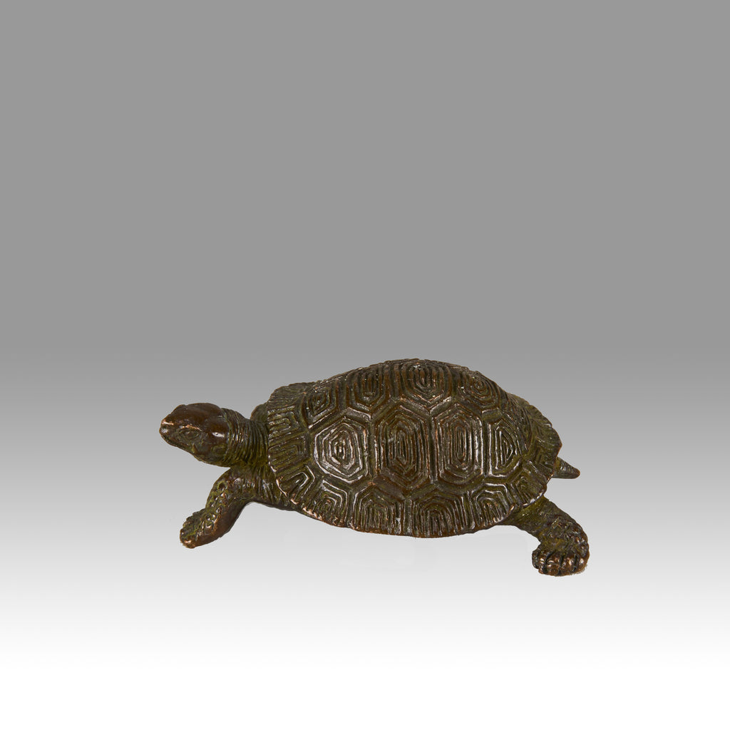 Japanese Bronze Tortoise Okimono