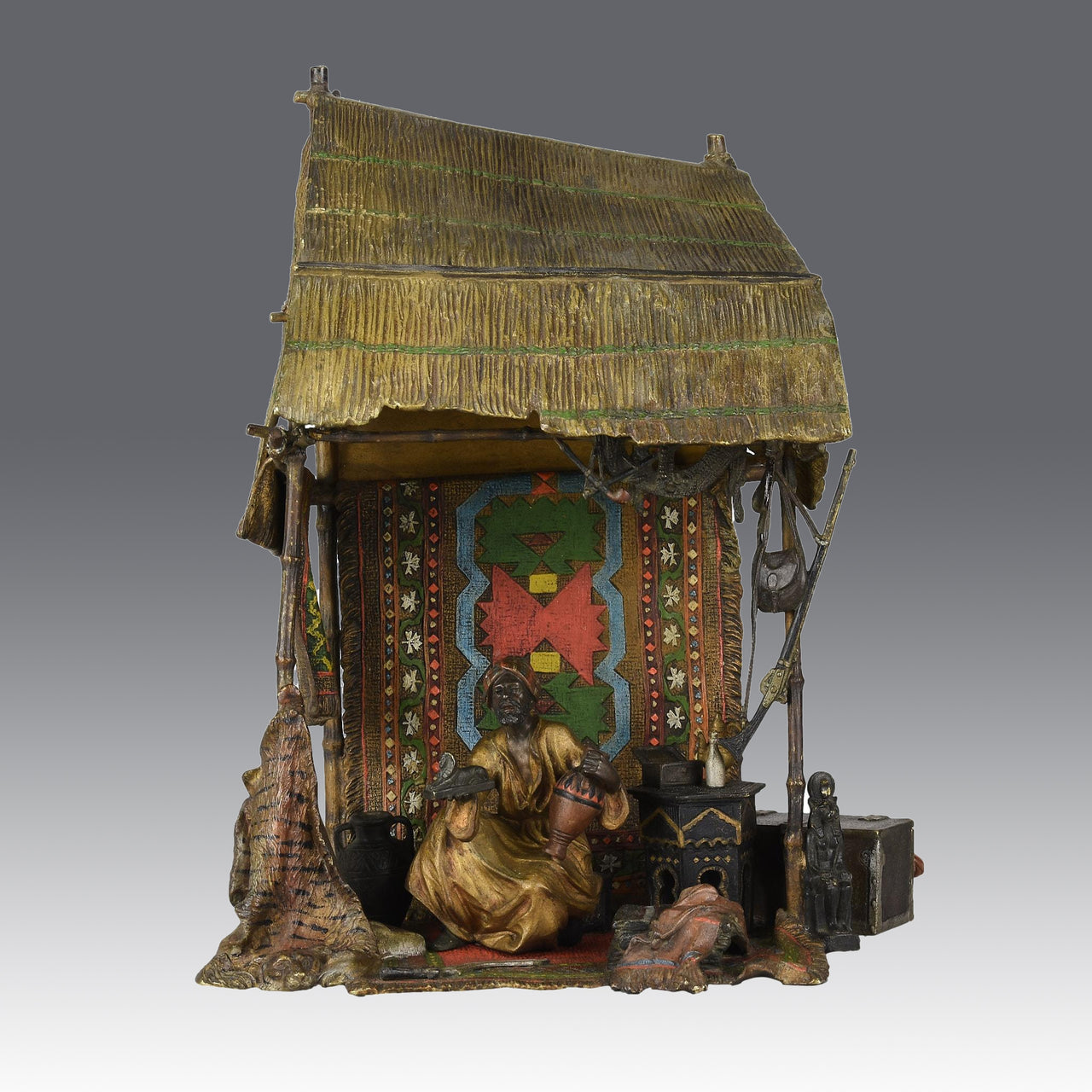 Bergman Bronze  - Tradesman Lamp - Antique Bronze - Bergman Bronze Lamp - bergman cold painted bronze - Hickmet Fine Arts