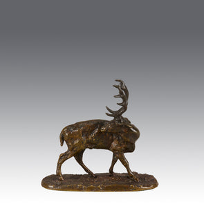 Mene bronze stag - Antique animal sculptures for sale - Hickmet Fine Arts