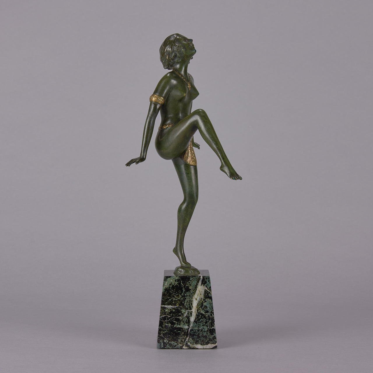 Deco Dancer by Urbain - Art Deco Bronze Sculpture - Hickmet Fine Arts 