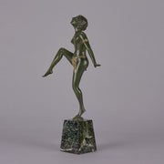 Deco Dancer by Urbain - Art Deco Bronze Sculpture - Hickmet Fine Arts 