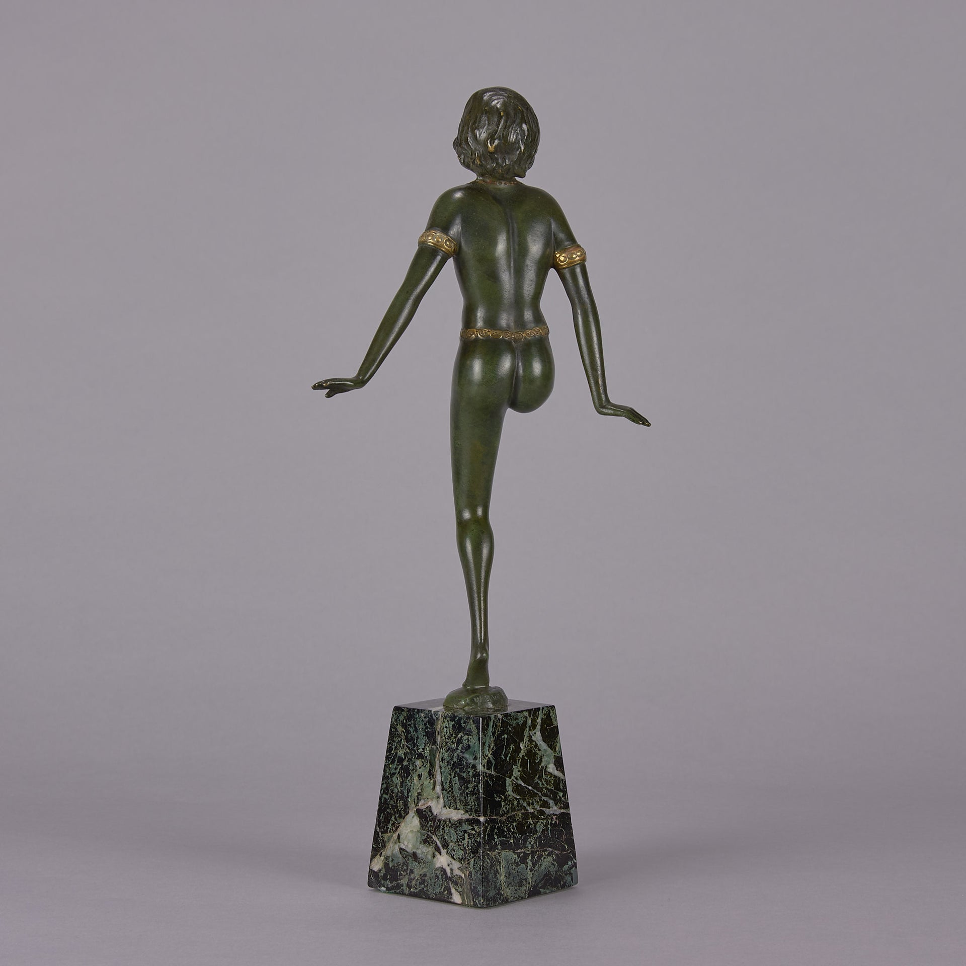 Deco Dancer by Urbain - Art Deco Bronze Sculpture - Hickmet Fine Arts 