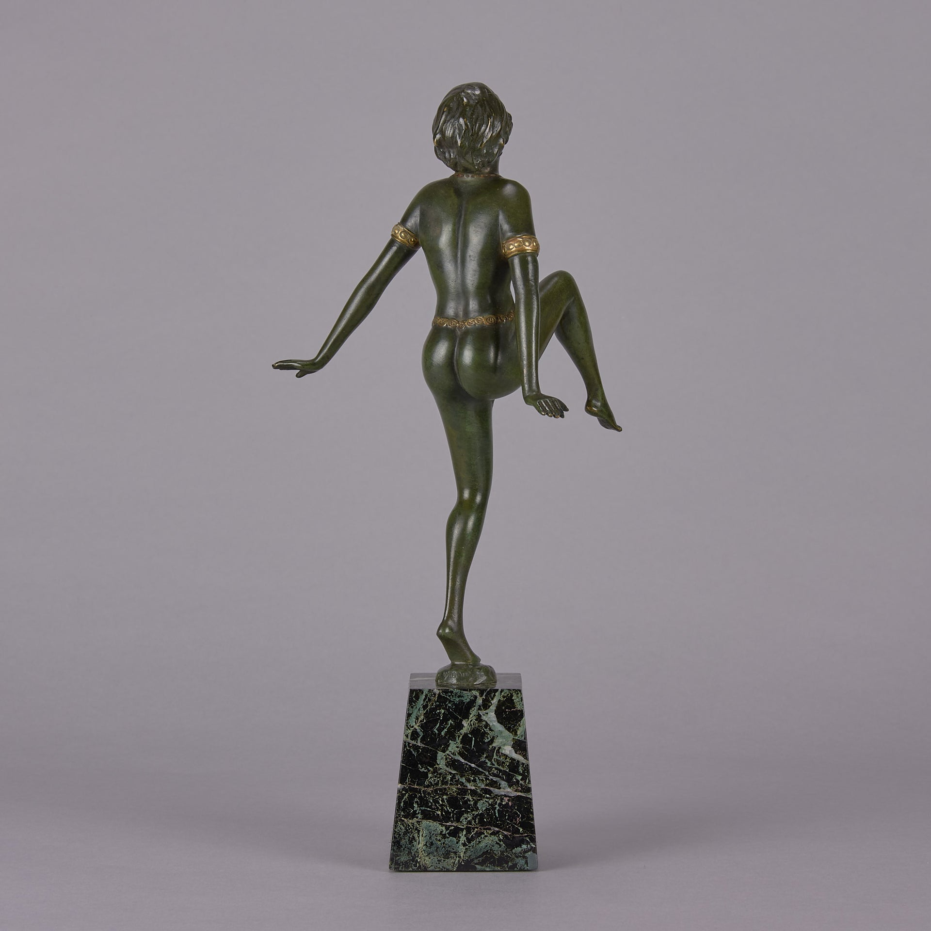 Deco Dancer by Urbain - Art Deco Bronze Sculpture - Hickmet Fine Arts 
