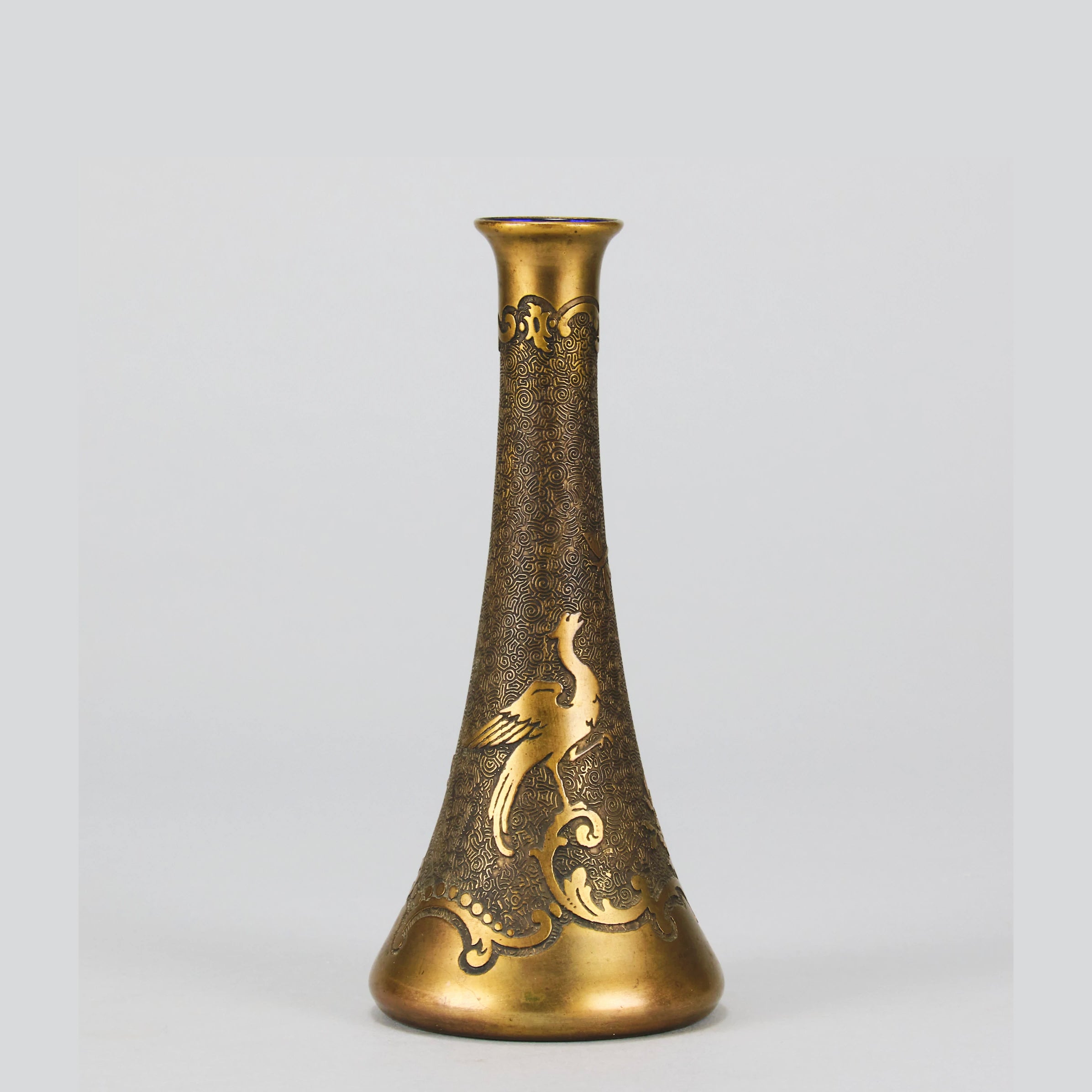Val St Lambert - Art Nouveau Cabinet Vase - Hickmet Fine Arts