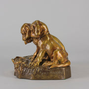 Trois Chiots - Georges Vacossin Bronze - Hickmet Fine Arts 