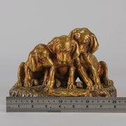 Trois Chiots - Georges Vacossin Bronze - Hickmet Fine Arts 