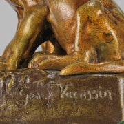 Trois Chiots - Georges Vacossin Bronze - Hickmet Fine Arts 