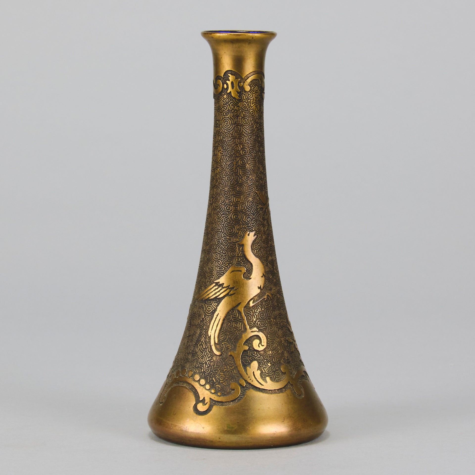 Val St Lambert - Art Nouveau Cabinet Vase - Hickmet Fine Arts