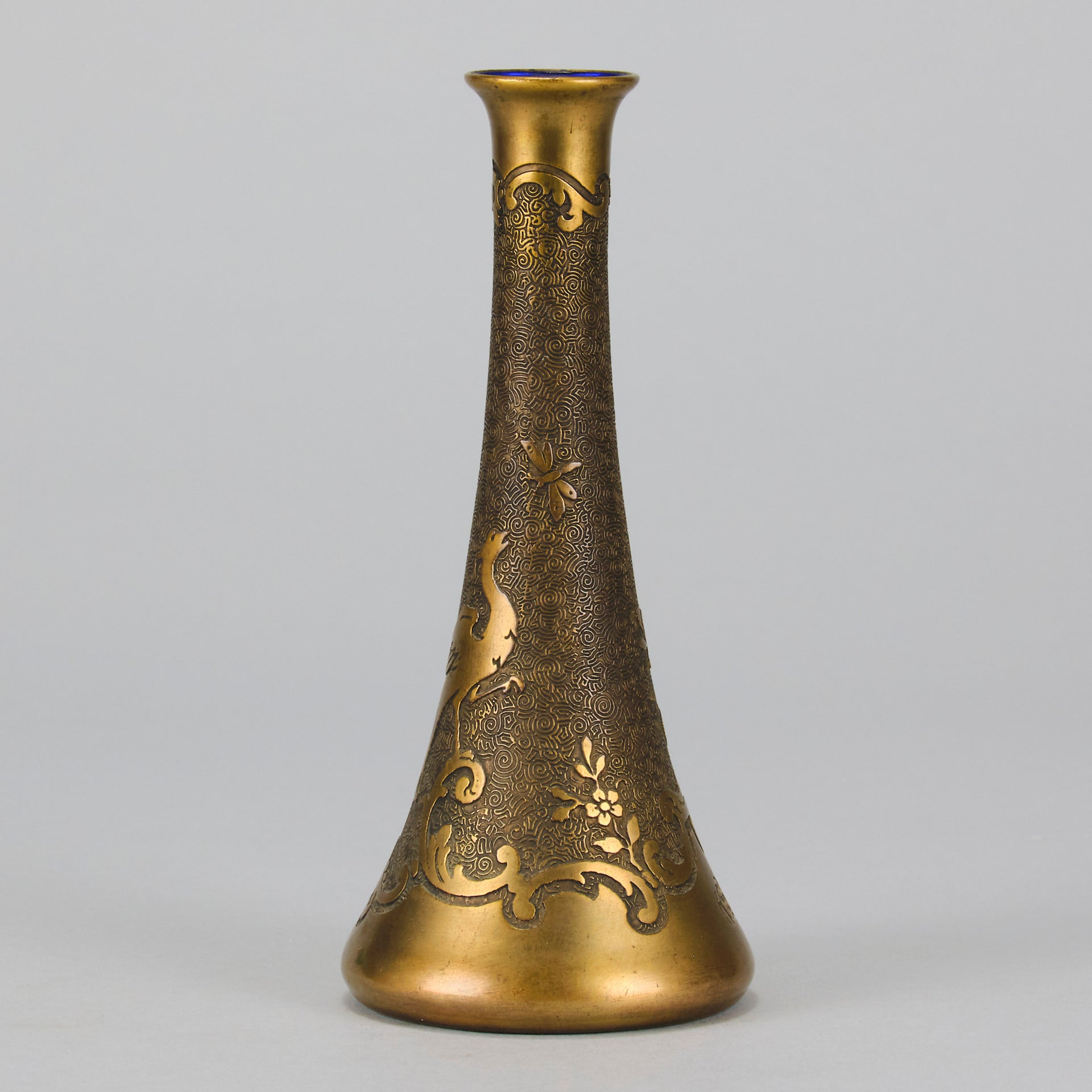 Val St Lambert - Art Nouveau Cabinet Vase - Hickmet Fine Arts