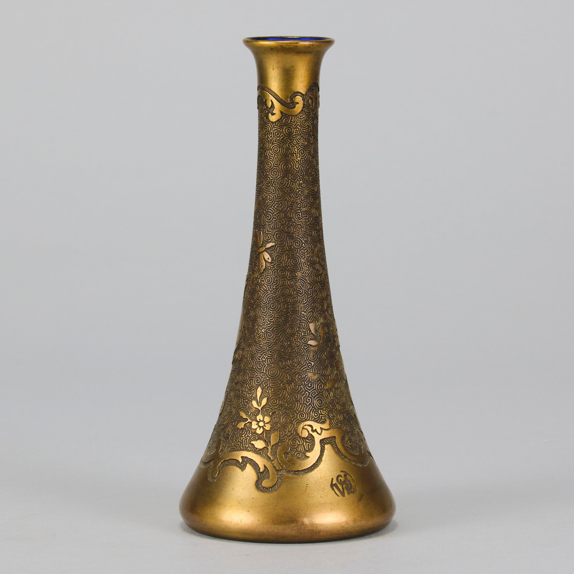 Val St Lambert - Art Nouveau Cabinet Vase - Hickmet Fine Arts