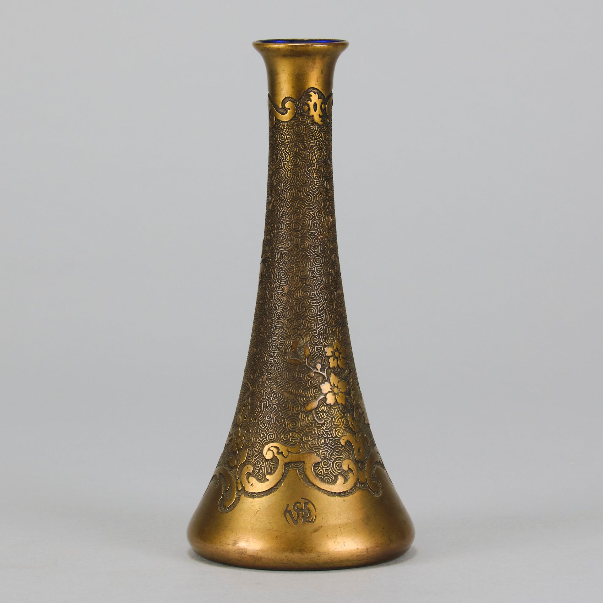 Val St Lambert - Art Nouveau Cabinet Vase - Hickmet Fine Arts