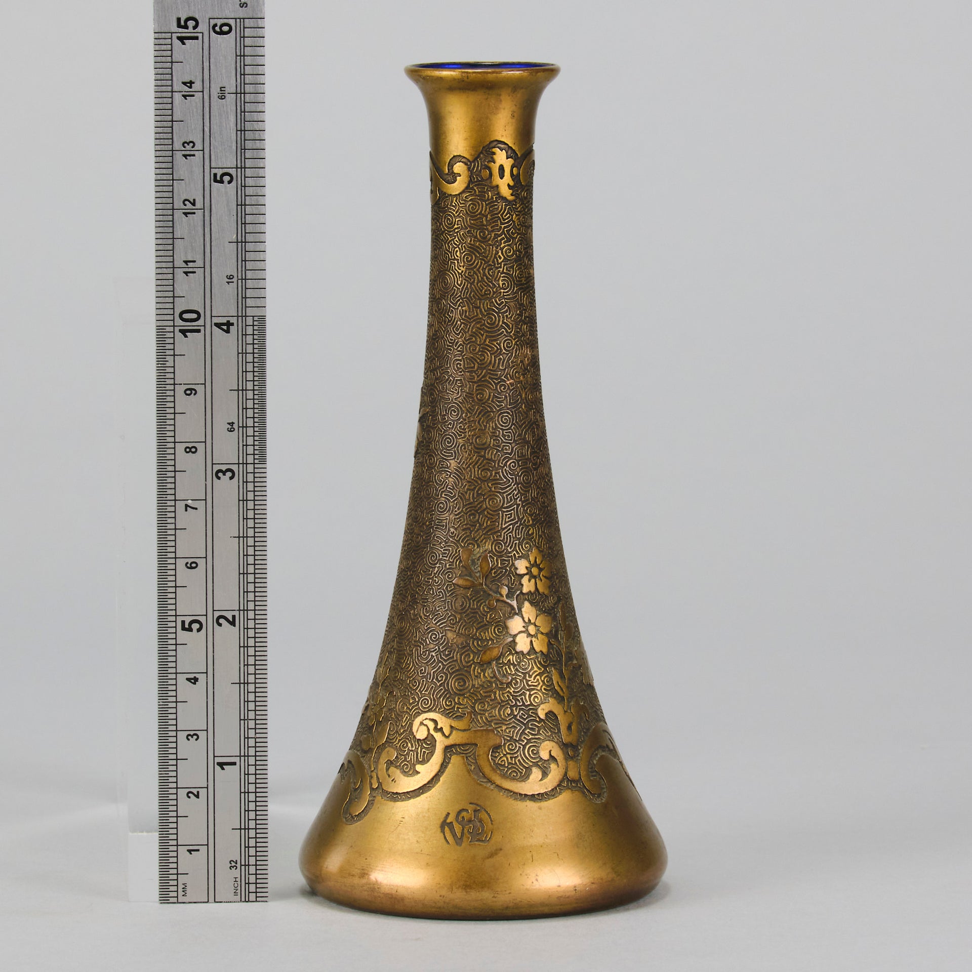 Val St Lambert - Art Nouveau Cabinet Vase - Hickmet Fine Arts