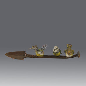 Birds on a spade - Antique Bronze - Hickmet Fine Arts