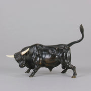 Antique Bronze - Charging Bull - Vienna Bronze - Austrian Bronze - Hickmet Fine Arts