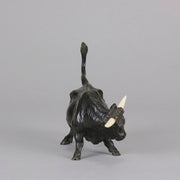 Antique Bronze - Charging Bull - Vienna Bronze - Austrian Bronze - Hickmet Fine Arts