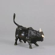 Antique Bronze - Charging Bull - Vienna Bronze - Austrian Bronze - Hickmet Fine Arts
