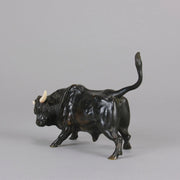 Antique Bronze - Charging Bull - Vienna Bronze - Austrian Bronze - Hickmet Fine Arts