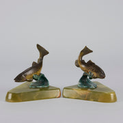 Vienna Bronze Fish Bookends - Antique Bronze - Hickmet Fine Arts