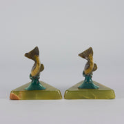 Vienna Bronze Fish Bookends - Antique Bronze - Hickmet Fine Arts