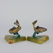 Vienna Bronze Fish Bookends - Antique Bronze - Hickmet Fine Arts