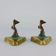 Vienna Bronze Fish Bookends - Antique Bronze - Hickmet Fine Arts