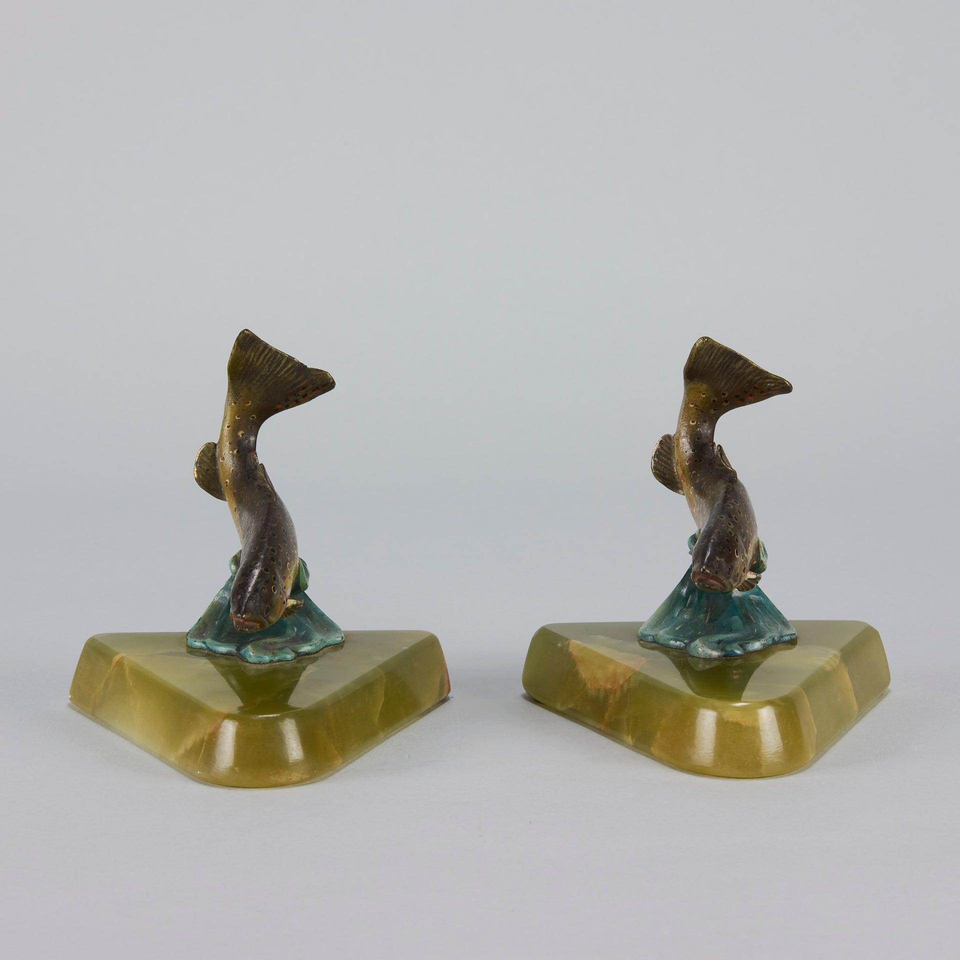 Vienna Bronze Fish Bookends - Antique Bronze - Hickmet Fine Arts