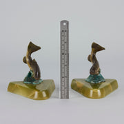 Vienna Bronze Fish Bookends - Antique Bronze - Hickmet Fine Arts