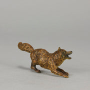 Vienna Bronze Fox A very fine early 20th Century cold-painted Austrian bronze figure of an energetic fox in a running pose