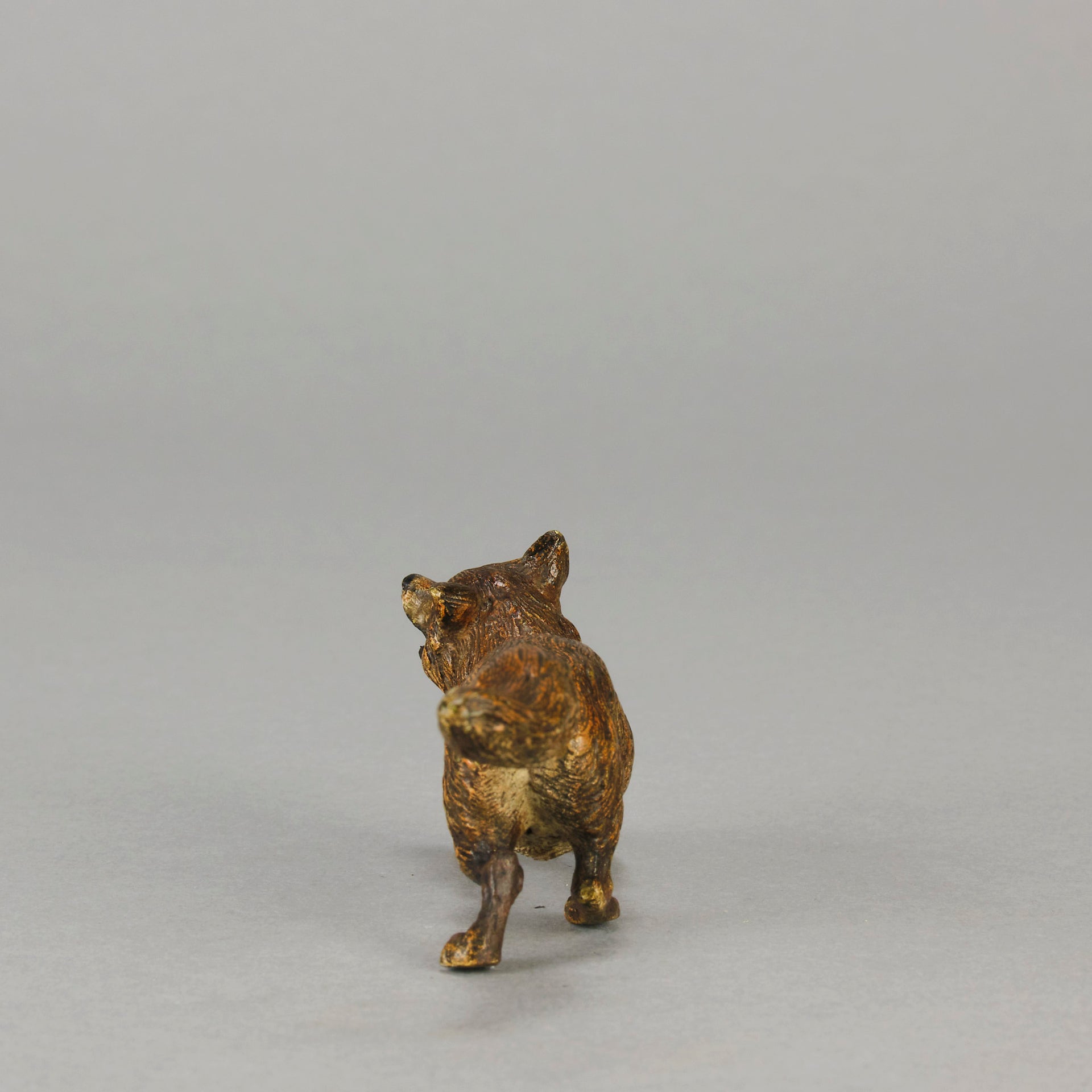 Vienna Bronze Fox A very fine early 20th Century cold-painted Austrian bronze figure of an energetic fox in a running pose