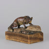 Cold Painted Vienna Bronze Fox with Prey - Antique  Bronze - Hickmet Fine Arts 