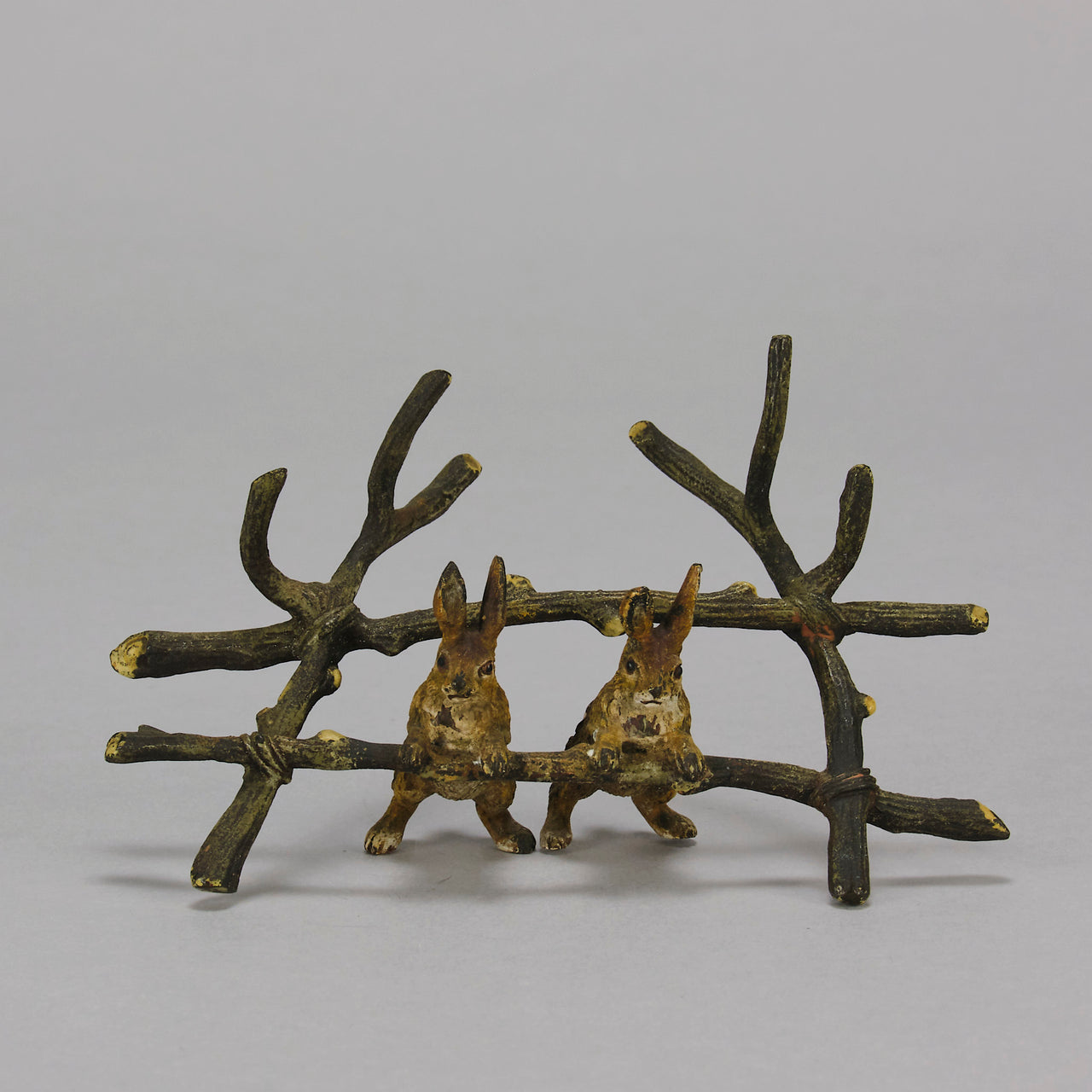 Vienna Bronze Rabbits - Cold Painted Bronze - Hickmet Fine Arts