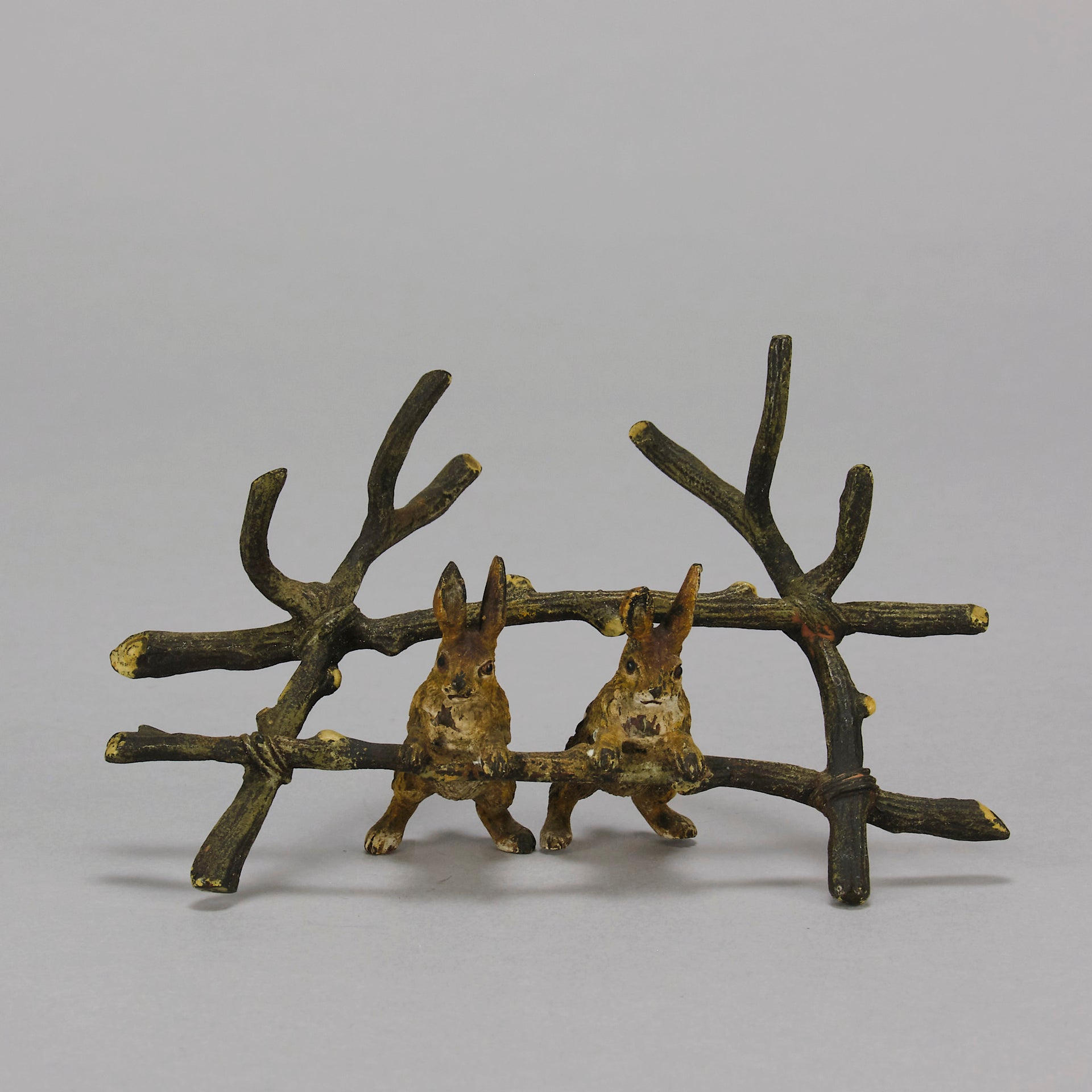 Vienna Bronze Rabbits - Cold Painted Bronze - Hickmet Fine Arts