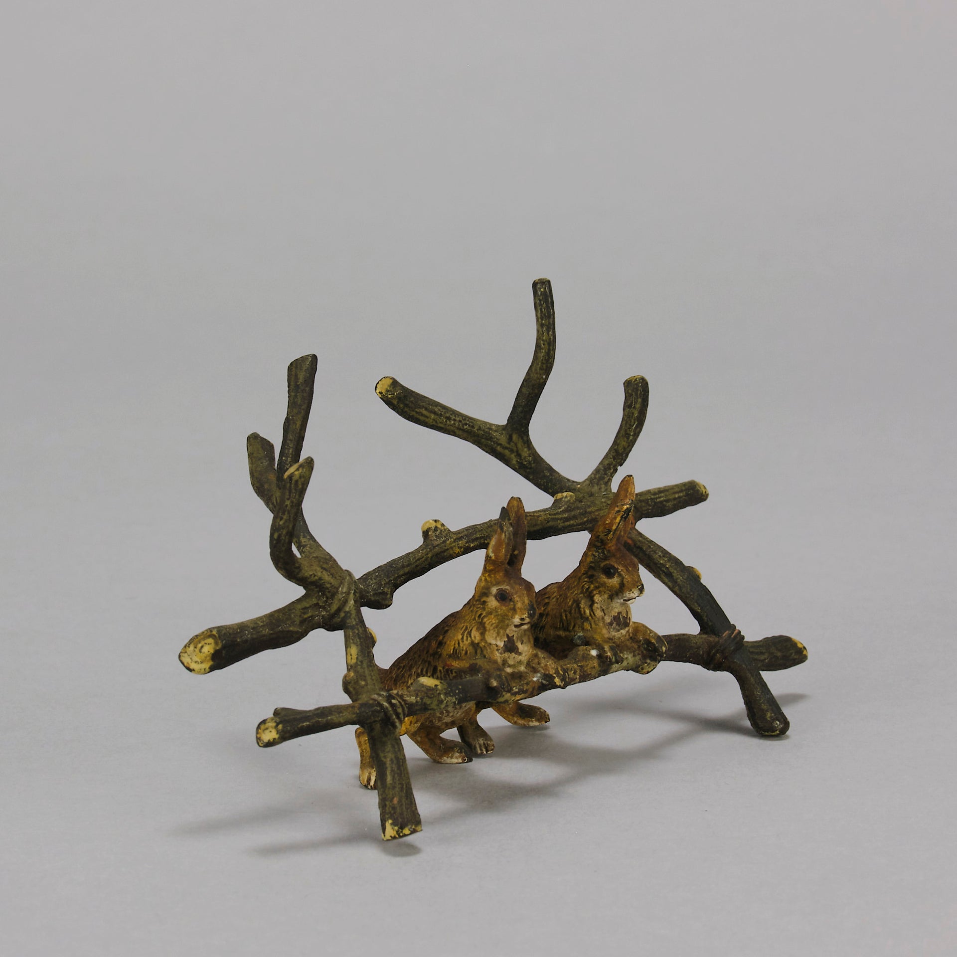 Vienna Bronze Rabbits - Cold Painted Bronze - Hickmet Fine Arts