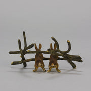 Vienna Bronze Rabbits - Cold Painted Bronze - Hickmet Fine Arts
