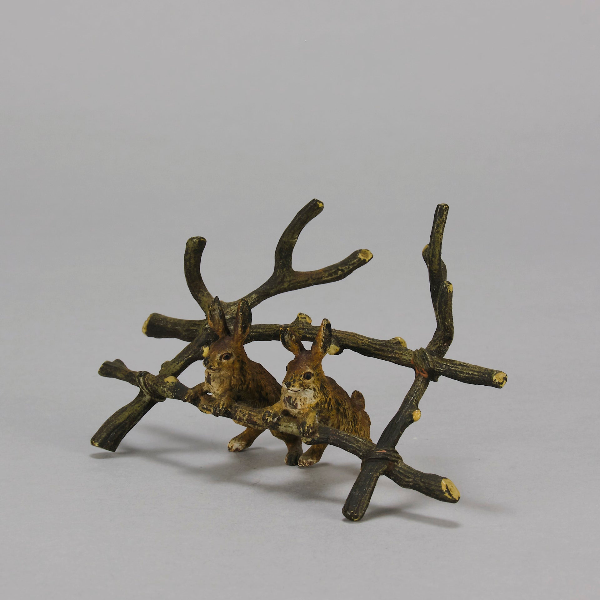 Vienna Bronze Rabbits - Cold Painted Bronze - Hickmet Fine Arts