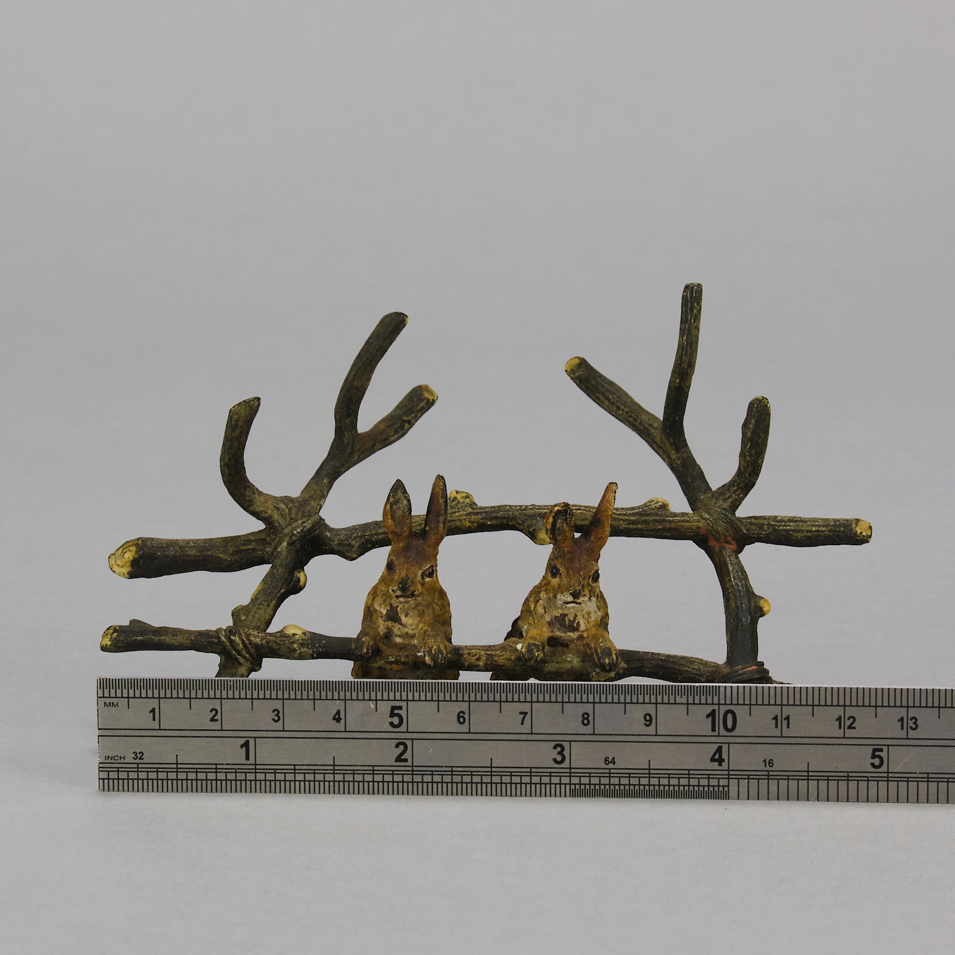 Vienna Bronze Rabbits - Cold Painted Bronze - Hickmet Fine Arts