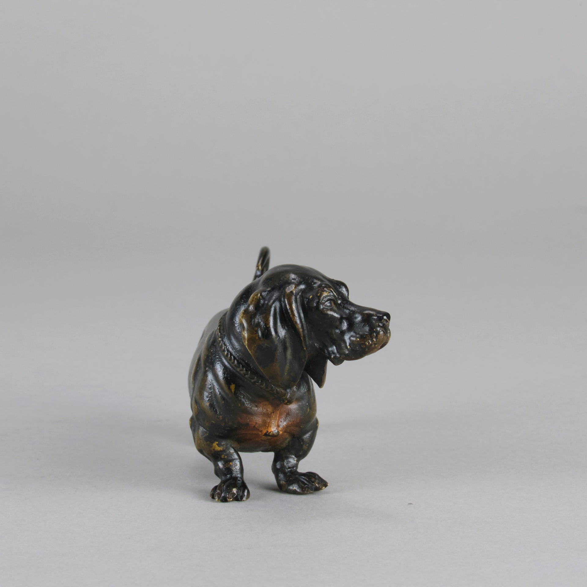 Vienna Bronze Dachshund - Antique Austrian Bronze - Hickmet Fine Arts 