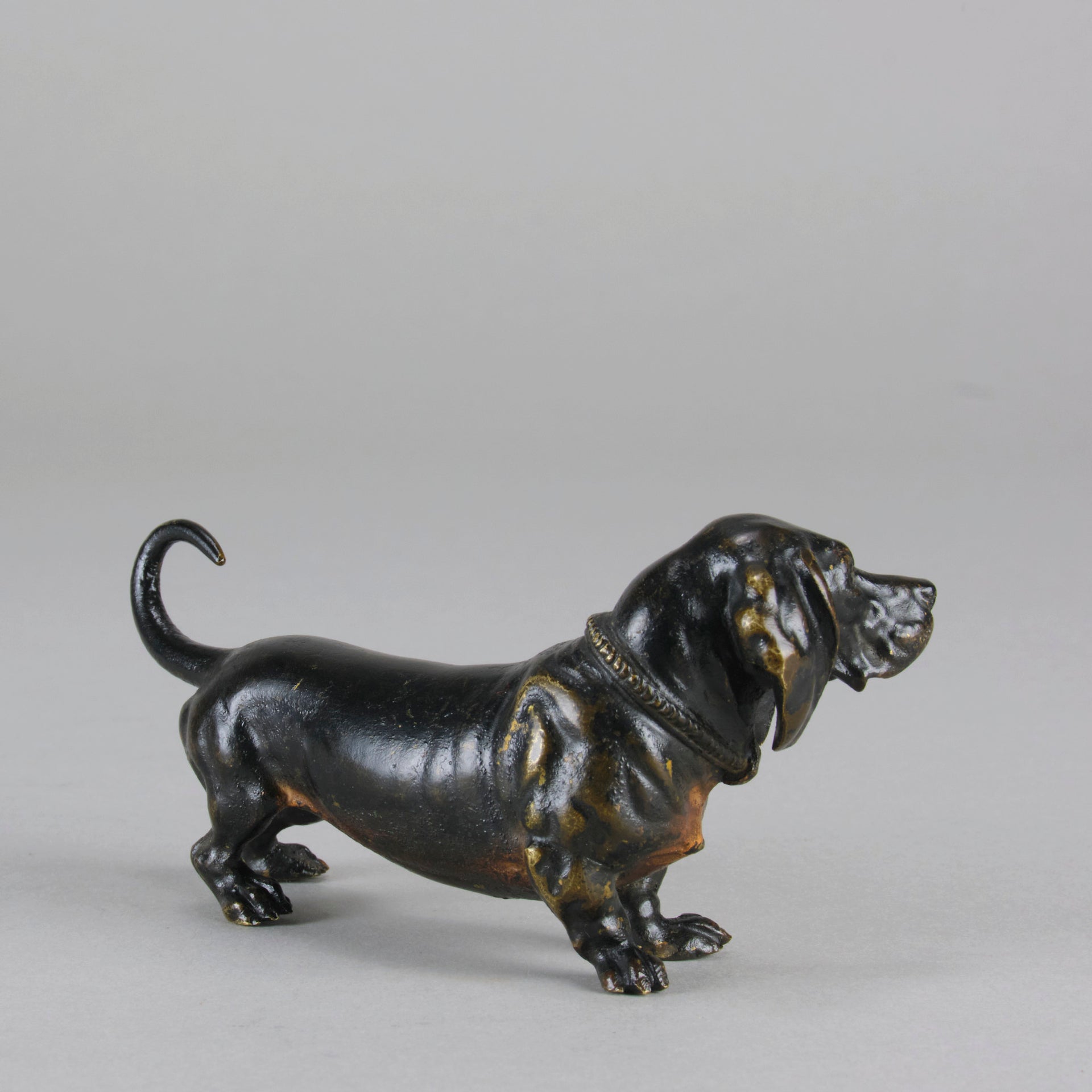 Vienna Bronze Dachshund - Antique Austrian Bronze - Hickmet Fine Arts 