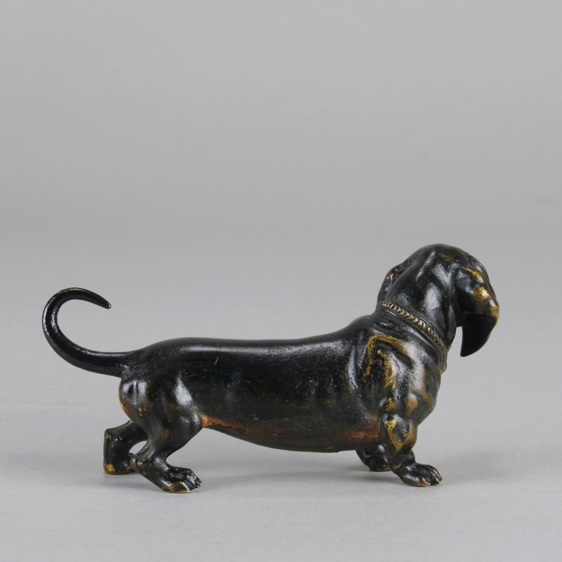 Vienna Bronze Dachshund - Antique Austrian Bronze - Hickmet Fine Arts 