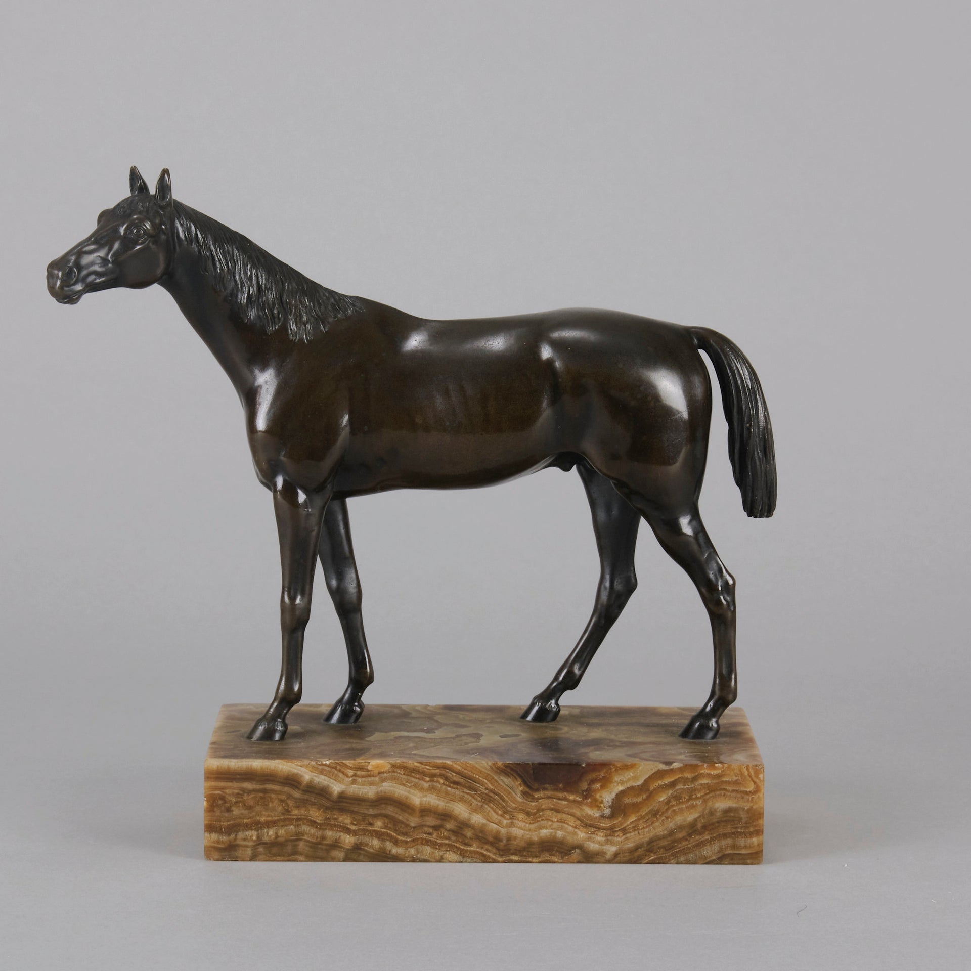 Vienna Bronze "Standing Thoroughbred" - Hickmet Fine Arts 